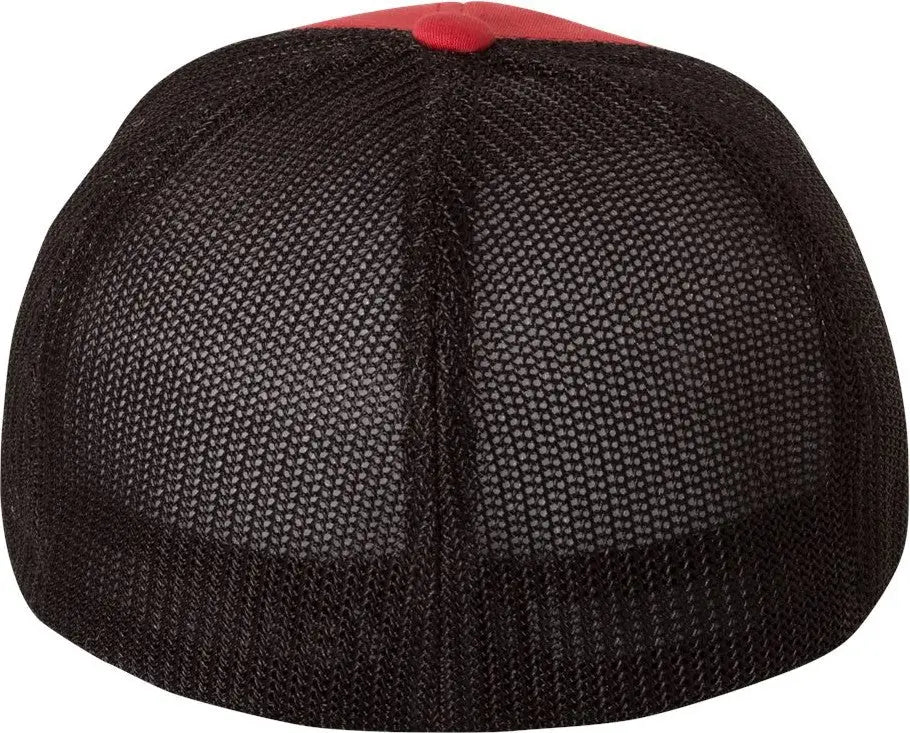 Flexfit 6511 Trucker Cap - Red Black - one Size Fits Most