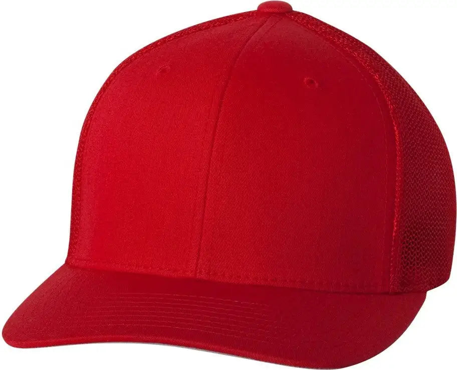 Flexfit 6511 Trucker Cap - Red - one Size Fits Most