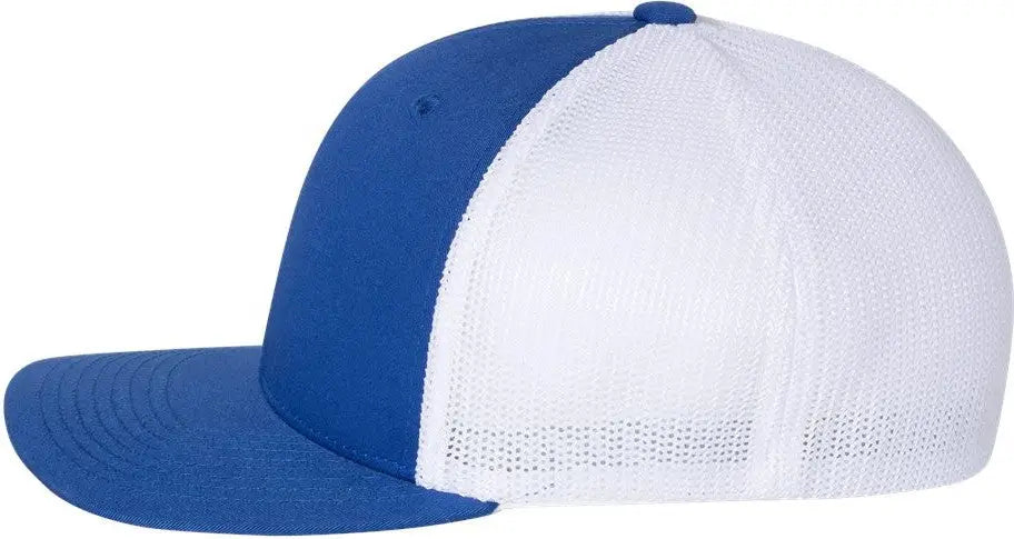 Flexfit 6511 Trucker Cap - Royal White - one Size Fits Most
