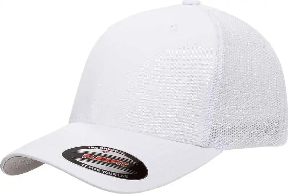 Flexfit 6511 Trucker Cap White / 6 7/8’’ 7 1/2’’