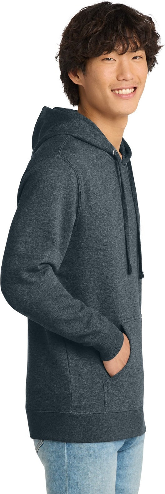 FlntBluHtr District V.I.T. Fleece Hoodie DT6100