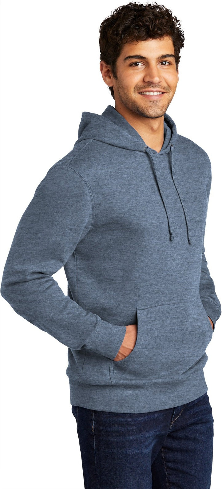 FlntBluHtr District V.I.T. Fleece Hoodie DT6100