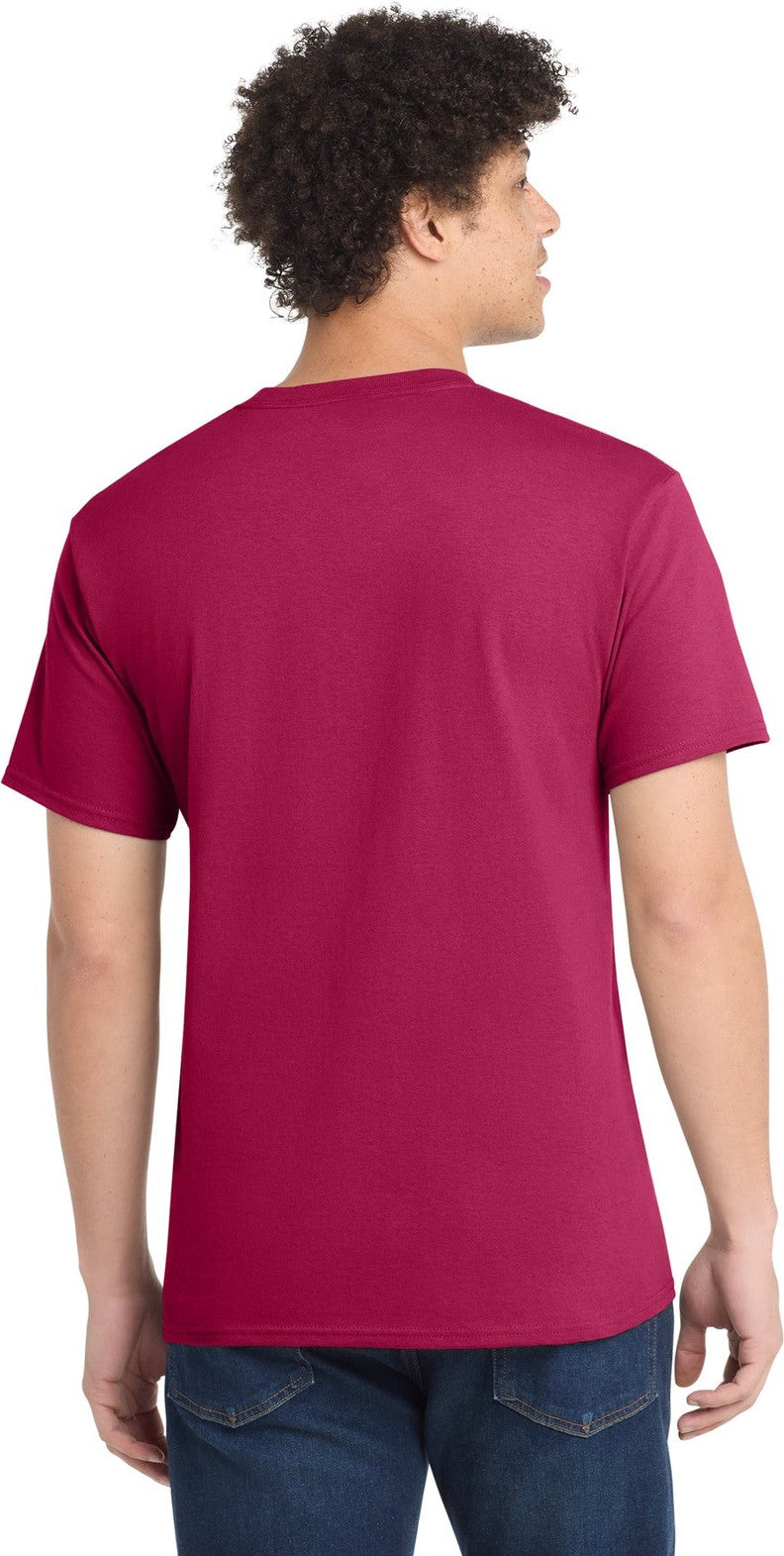 FlushPink Port & Co Core Cotton Tee. PC54