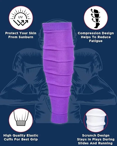 Football Leg Sleeves Men’s & Boys (1 Pair) Purple