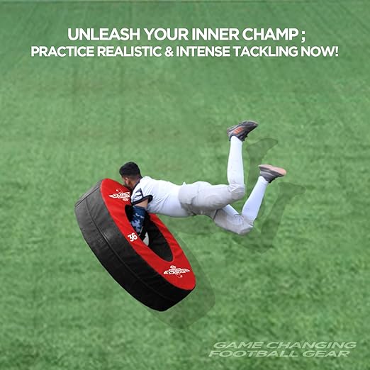 Football Tackle Wheel Dummies with Straps - 40 Inches - Royal Blue