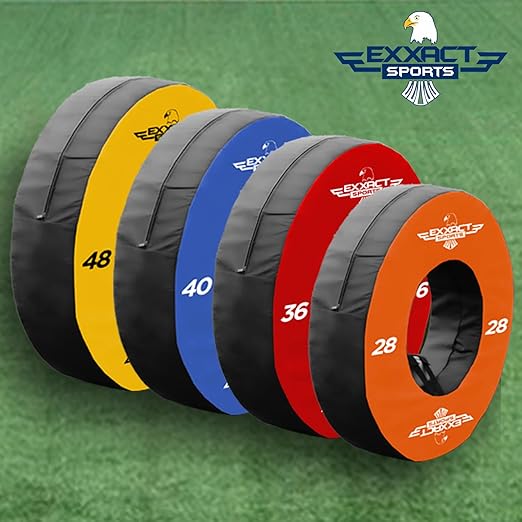 Football Tackle Wheel Dummies with Straps - 40 Inches - Royal Blue