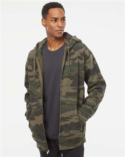 Forest Camo Heavyweight Full-Zip Hooded Sweatshirt - IND4000Z