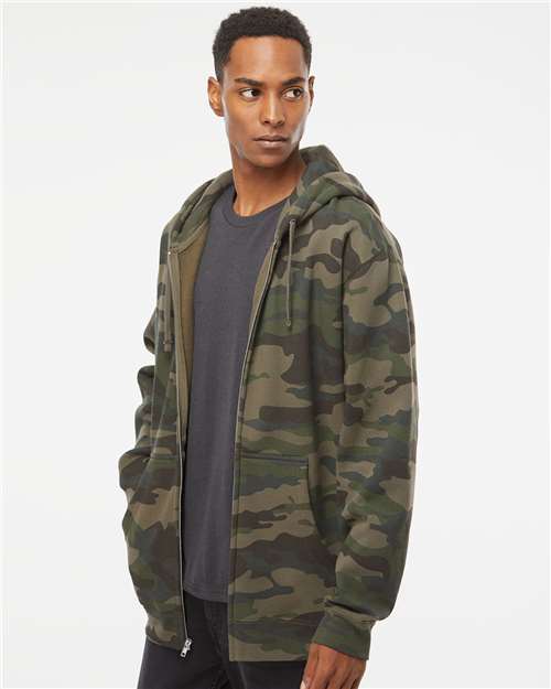 Forest Camo Heavyweight Full-Zip Hooded Sweatshirt - IND4000Z