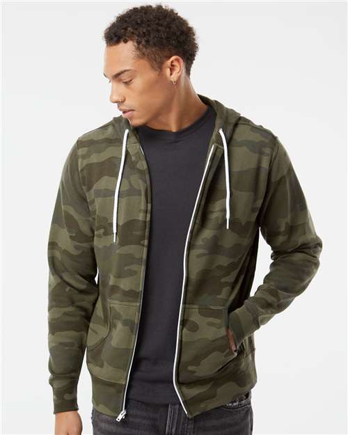 Forest Camo Lightweight Full-Zip Hooded Sweatshirt - AFX90UNZ