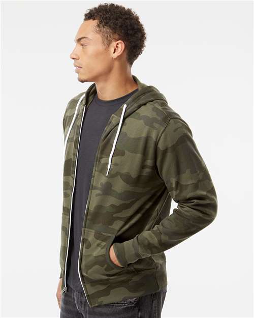 Forest Camo Lightweight Full-Zip Hooded Sweatshirt - AFX90UNZ