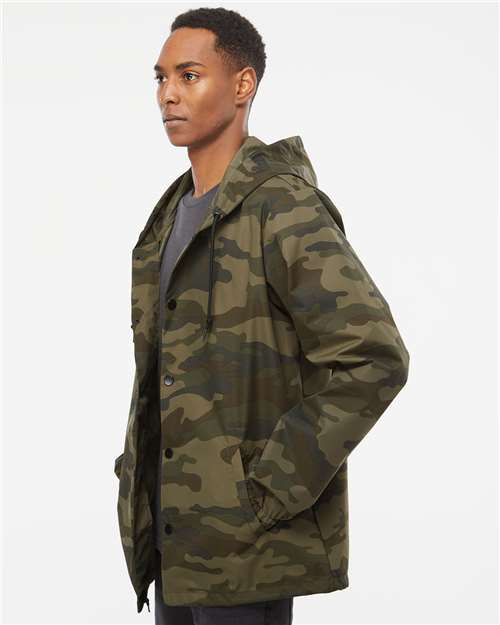 Forest Camo Water-Resistant Hooded Windbreaker - EXP95NB