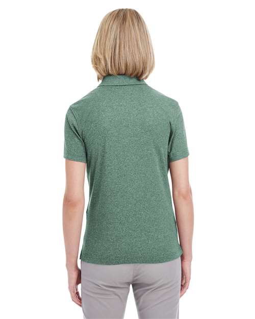Forest Green Heather Women&#39;s Heathered Pique Polo - UC100W