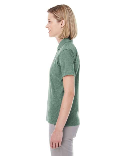 Forest Green Heather Women&#39;s Heathered Pique Polo - UC100W