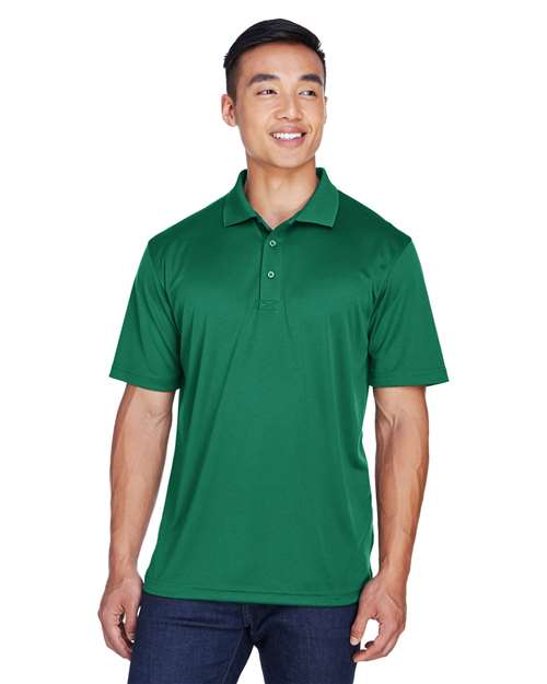 Front View of Forest Green Men's Cool & Dry Sport Polo - 8405