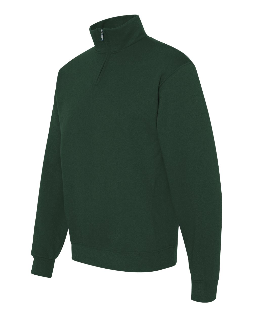 Forest Green Nublend® Cadet Collar Quarter-Zip Sweatshirt - 995MR