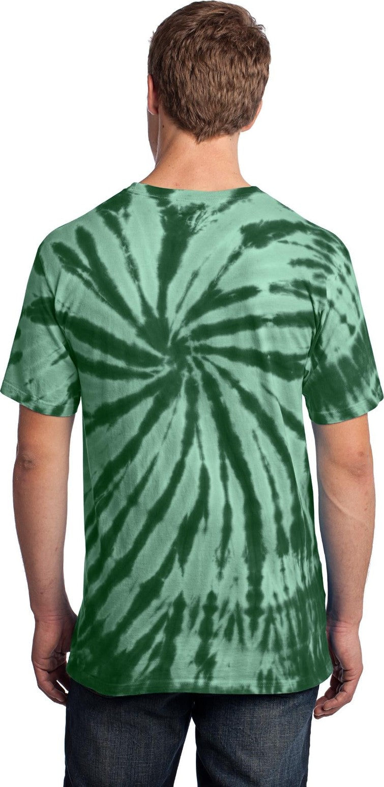 Forest Green Port & Co Tie-Dye Tee. PC147