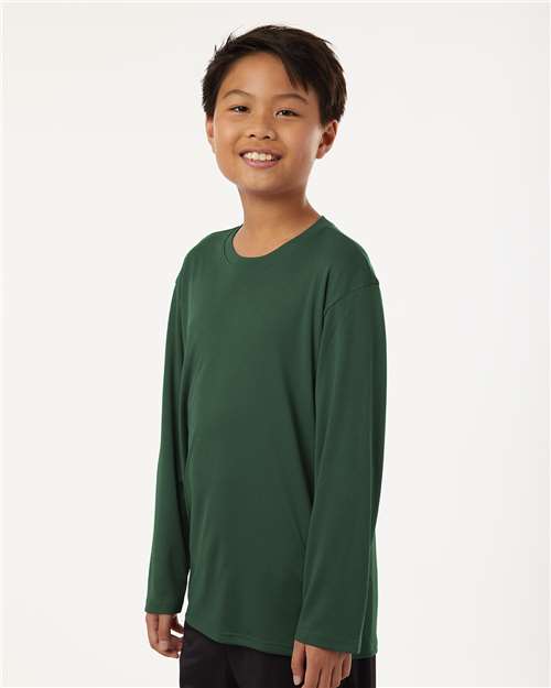 Forest Green Pro-Lock Youth Performance Long Sleeve T-Shirt - 48400Y