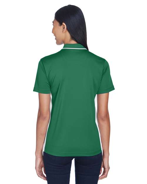 Forest Green/ White Women's Cool & Dry Sport Two-Tone Polo - 8406L