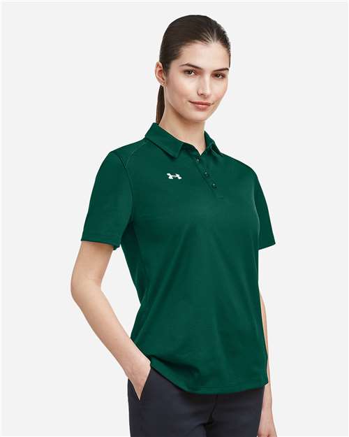 Forest Green/ White Women's Tech™ Polo - 1370431 plain