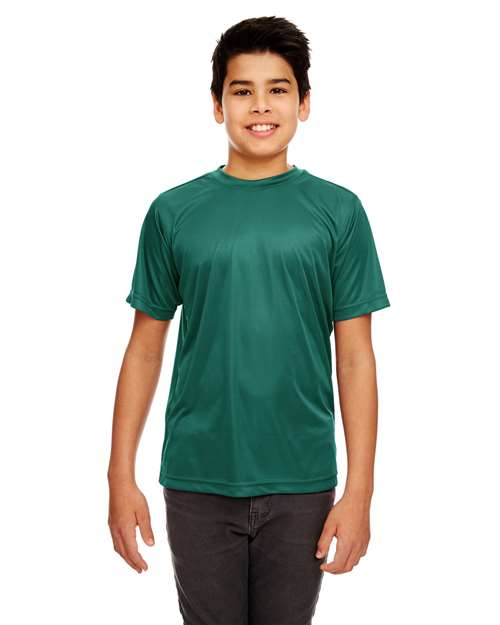 Forest Green Youth Cool &amp; Dry Sport Performance Interlock T-shirt - 8420Y