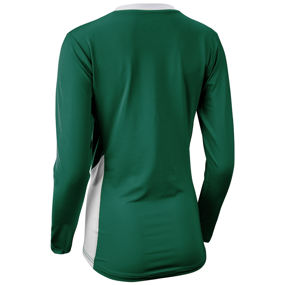 FOREST GREEN,WHITE Rally Long Sleeve Volleyball Jersey
