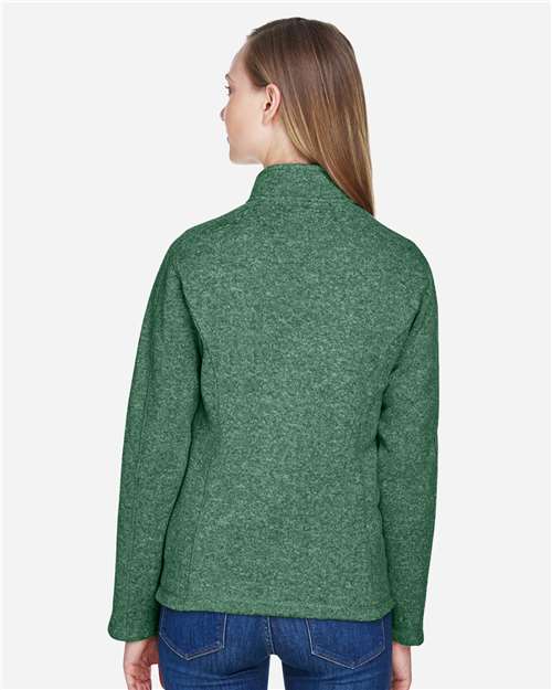 Forest Heather Women&#39;s Bristol Full-Zip Sweater Fleece Jacket - DG793W