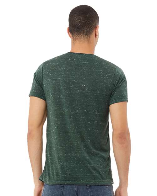 Forest Marble Textured Jersey V-Neck Tee - 3655