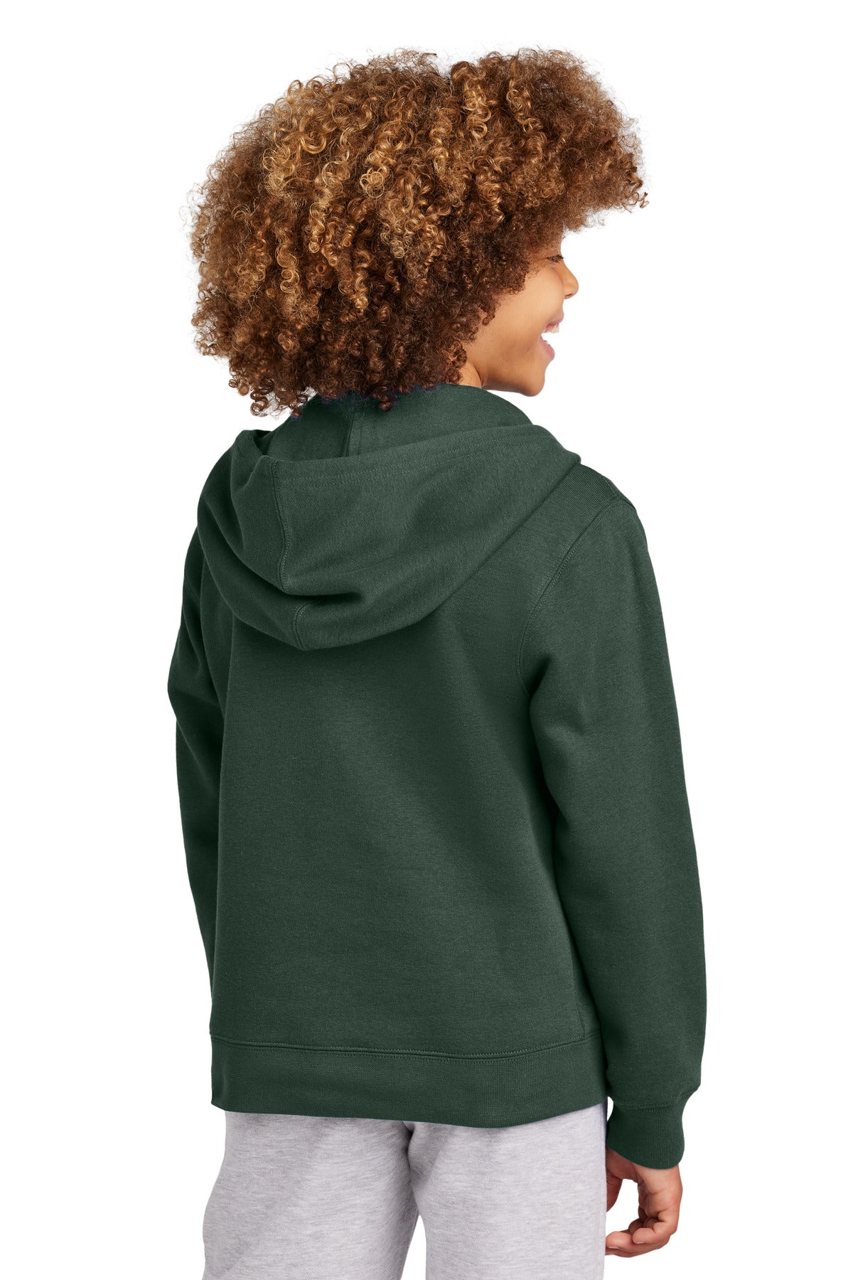 ForestGrn District Youth V.I.T. Fleece Full-Zip Hoodie DT6102Y
