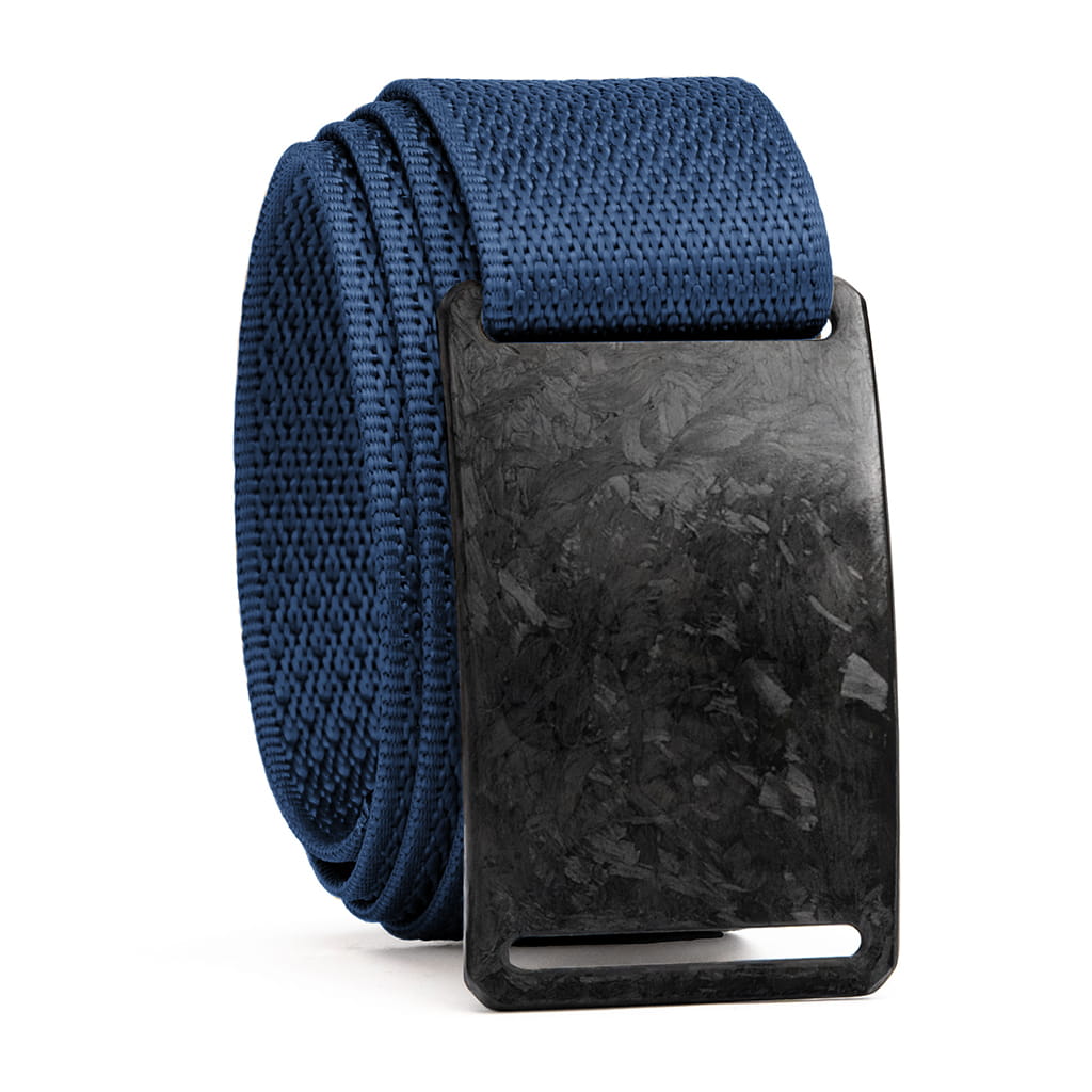 Forged Carbon Fiber Belt - Electric Blue / Sm (28-30)