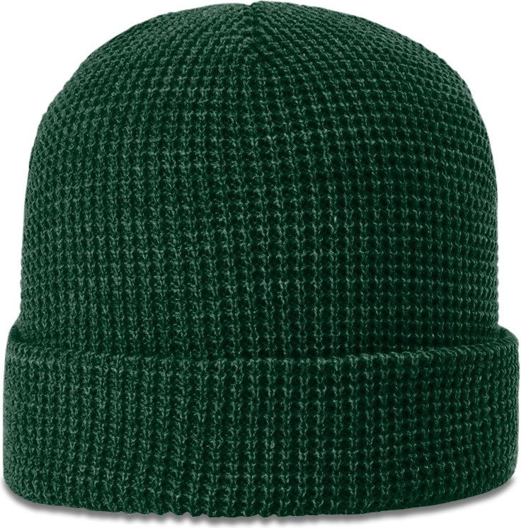 Formosa Green Waffle Knit Beanie with Cuff