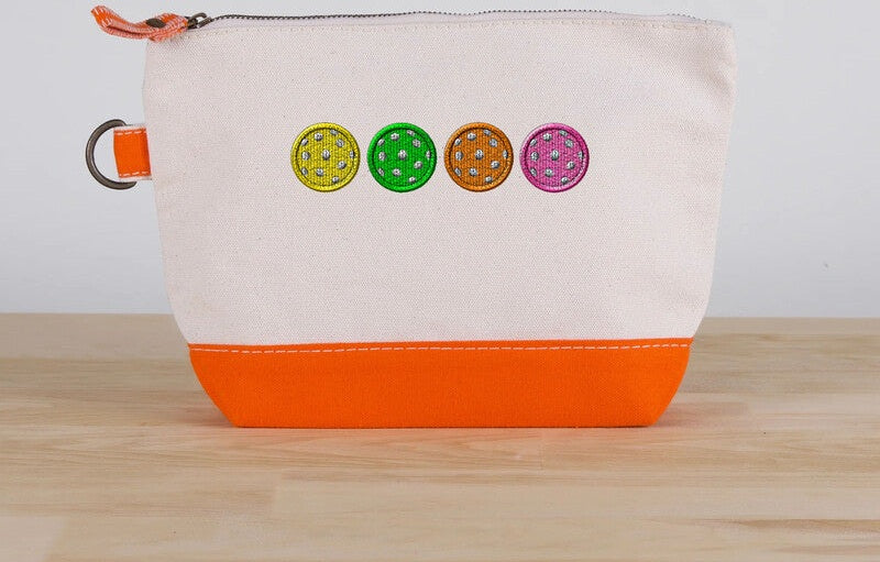 Four Pickleballs Canvas Accessories Bag (orange) - Org / Os