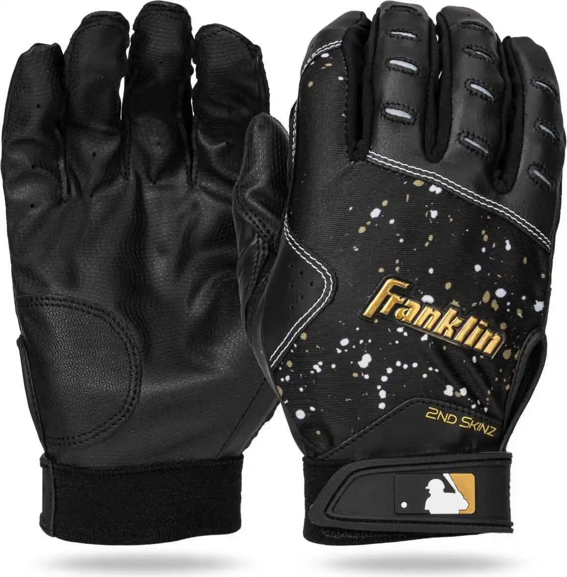 Franklin 2nd-skinz Youth Batting Gloves - Black Gold