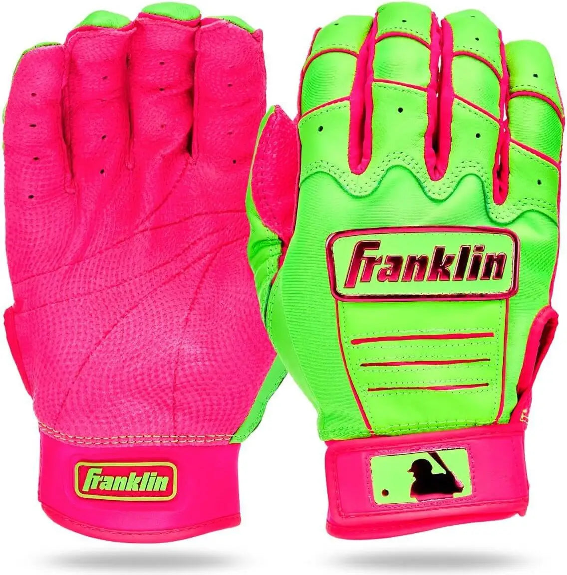 Franklin Adult Cfx Pro Batting Gloves - Pink Green Apple