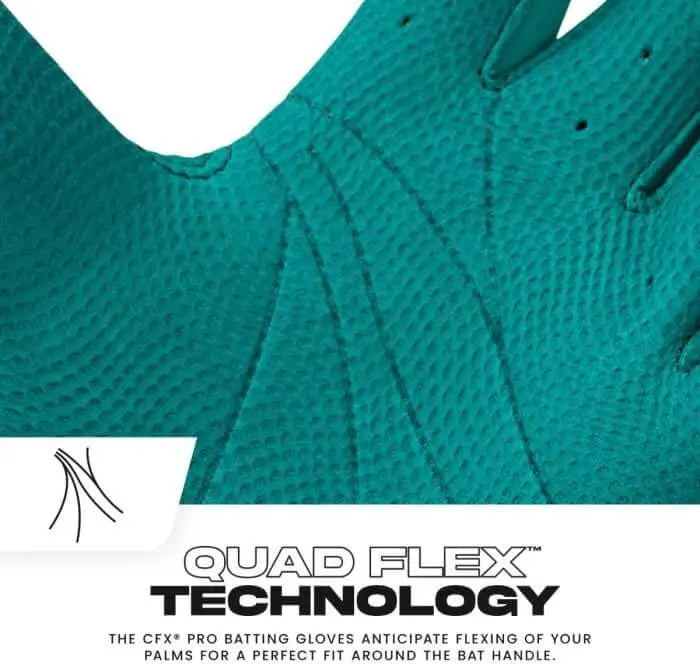 Franklin Adult Cfx Pro Batting Gloves - Teal Coral
