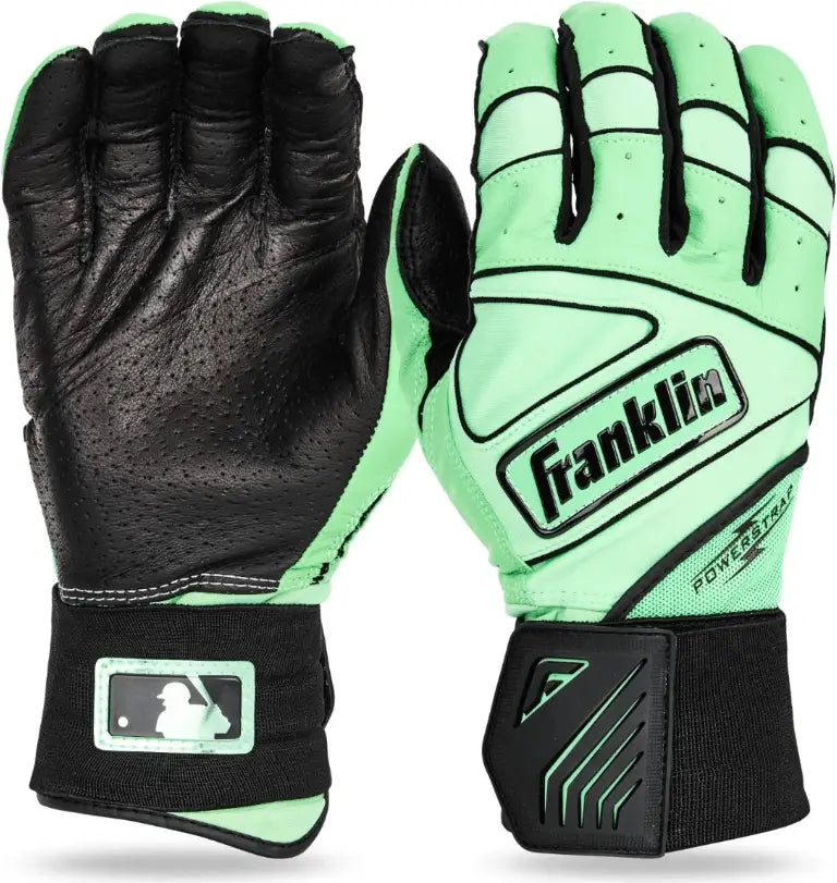 Franklin Adult Infinite Powerstrap Batting Gloves - Mint Green Black