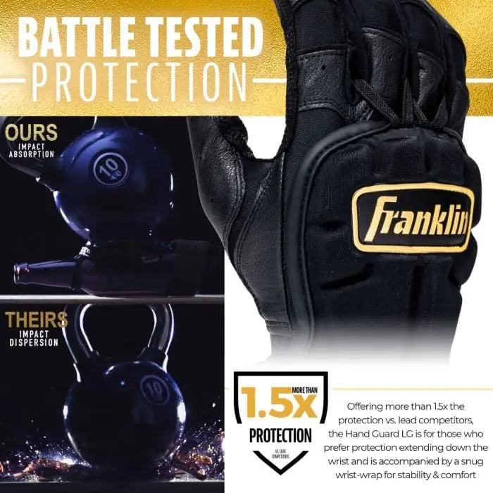 Franklin Adult Prt Protective Hand Guard Lg - Black Gold