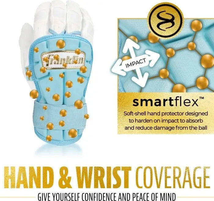 Franklin Adult Prt Protective Hand Guard Lg - Columbia Blue Gold