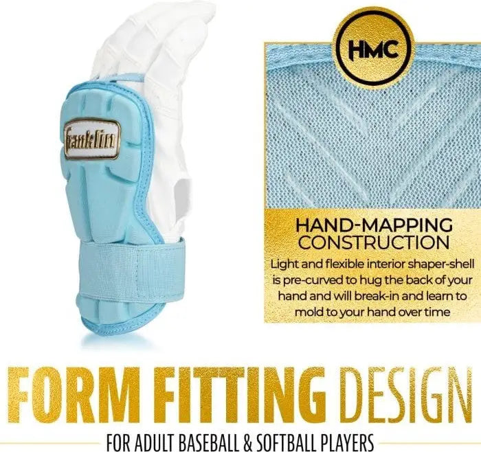 Franklin Adult Prt Protective Hand Guard Lg - Columbia Blue Gold