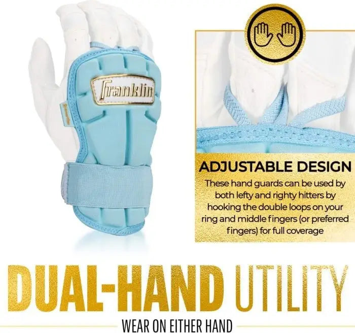 Franklin Adult Prt Protective Hand Guard Lg - Columbia Blue Gold