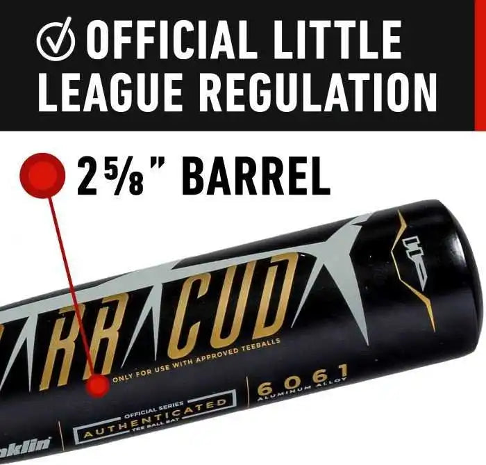 Franklin Barracuda 1100 Series (-11) Usa Approved 2 5/8’’ Tee Ball Bat - Black Gold