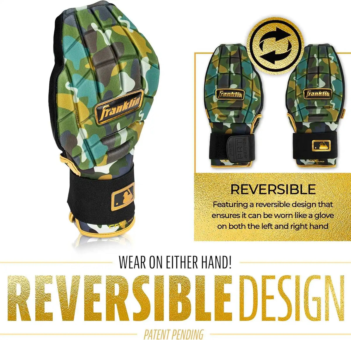 Franklin Cfx Prt Protective Sliding Mitt - Camo Gold - Forest Brown / Youth