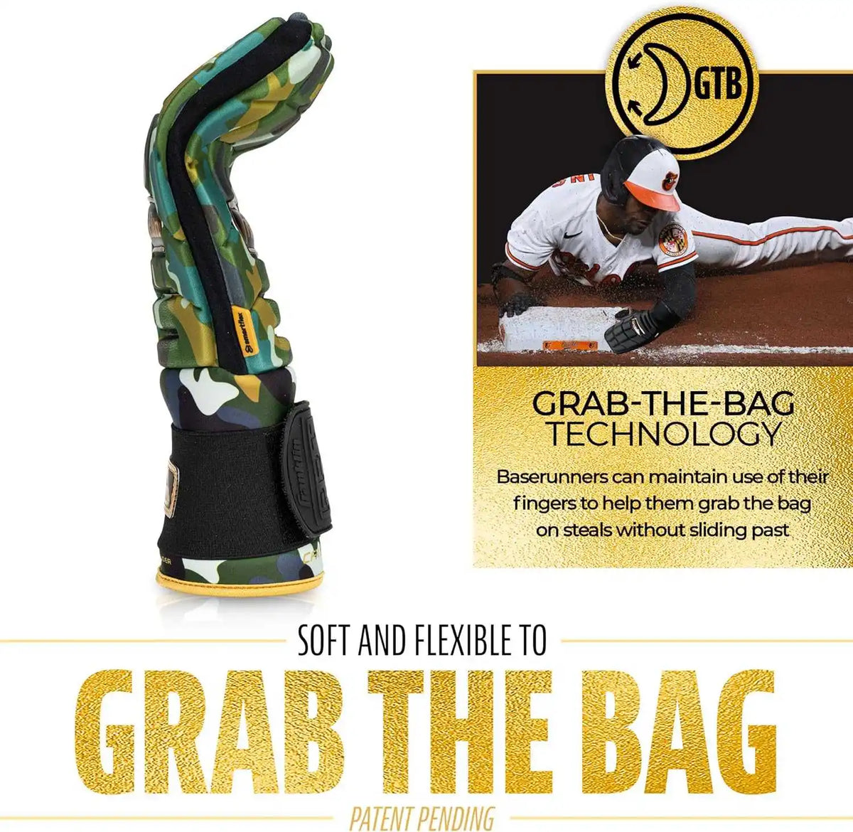 Franklin Cfx Prt Protective Sliding Mitt - Camo Gold - Forest Brown / Youth