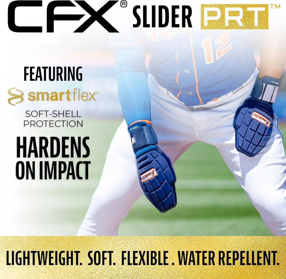 Franklin Cfx Prt Protective Sliding Mitt - Columbia Blue Gold - Youth