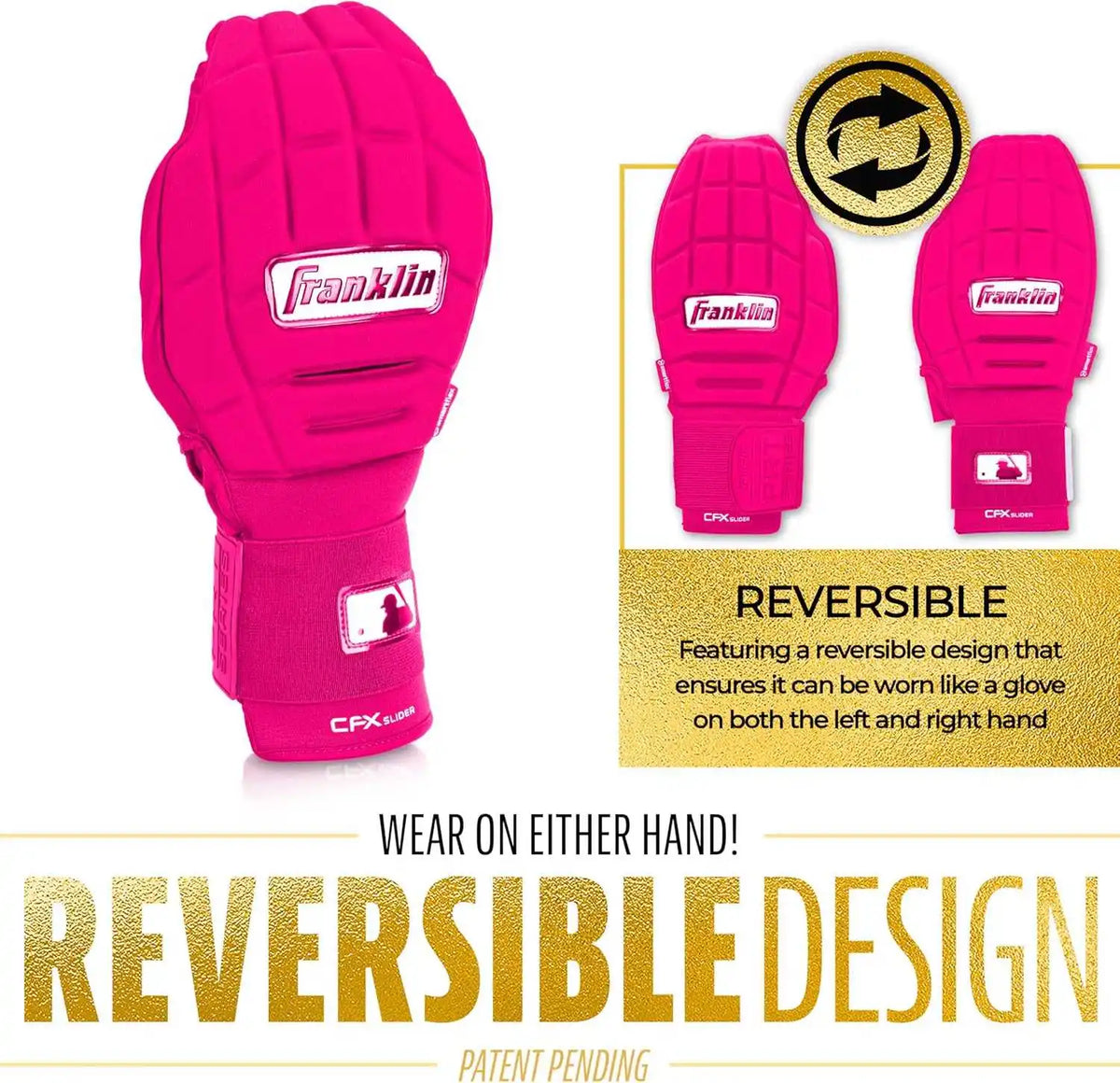 Franklin Cfx Prt Protective Sliding Mitt - Optic Pink
