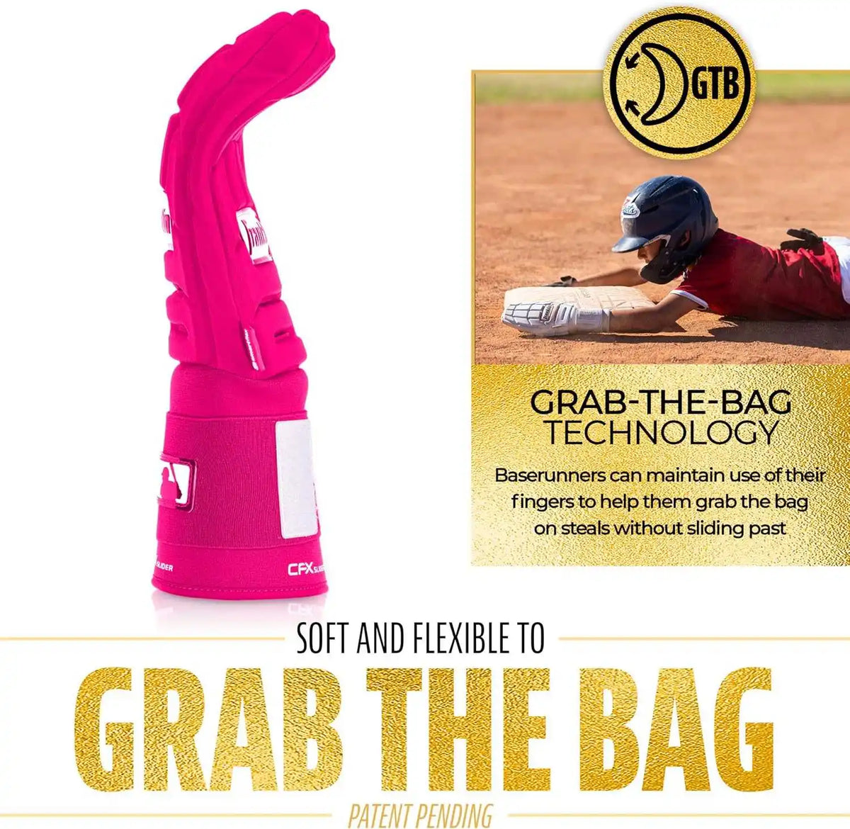Franklin Cfx Prt Protective Sliding Mitt - Optic Pink