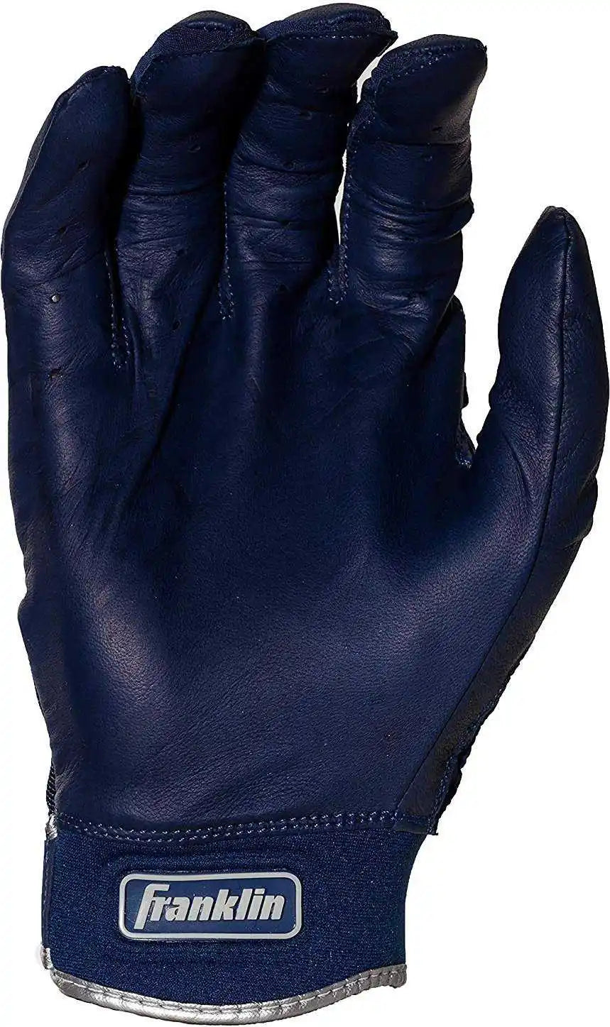 Franklin Chrome Powerstrap Adult Batting Gloves - Navy