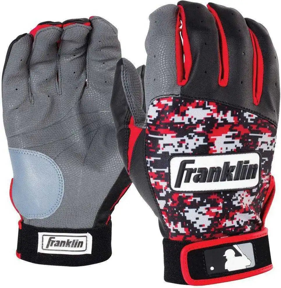 Franklin Digitek Batting Gloves - Black Red Camo