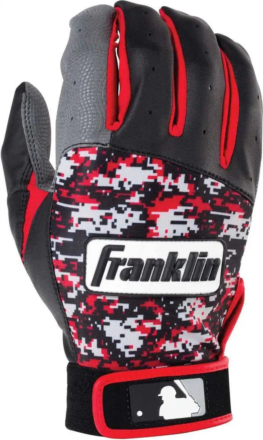Franklin Digitek Batting Gloves - Black Red Camo