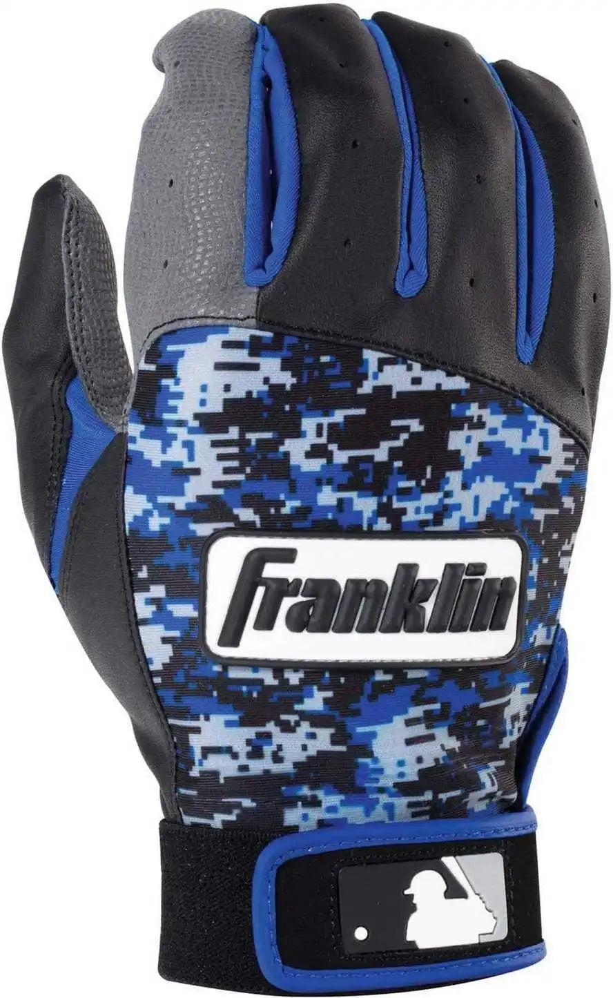 Franklin Digitek Youth Batting Gloves - Black Royal Camo