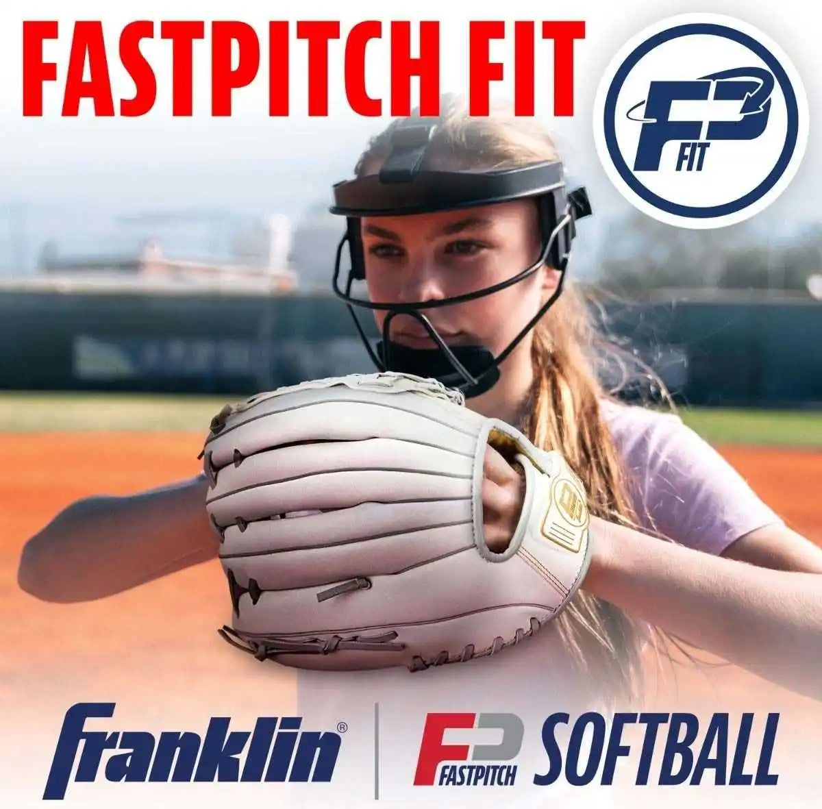 Franklin Field Master 12.00’’ Fastpitch Utility Glove - White Gray